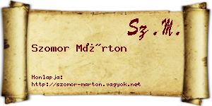 Szomor Márton névjegykártya