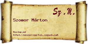 Szomor Márton névjegykártya